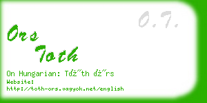 ors toth business card